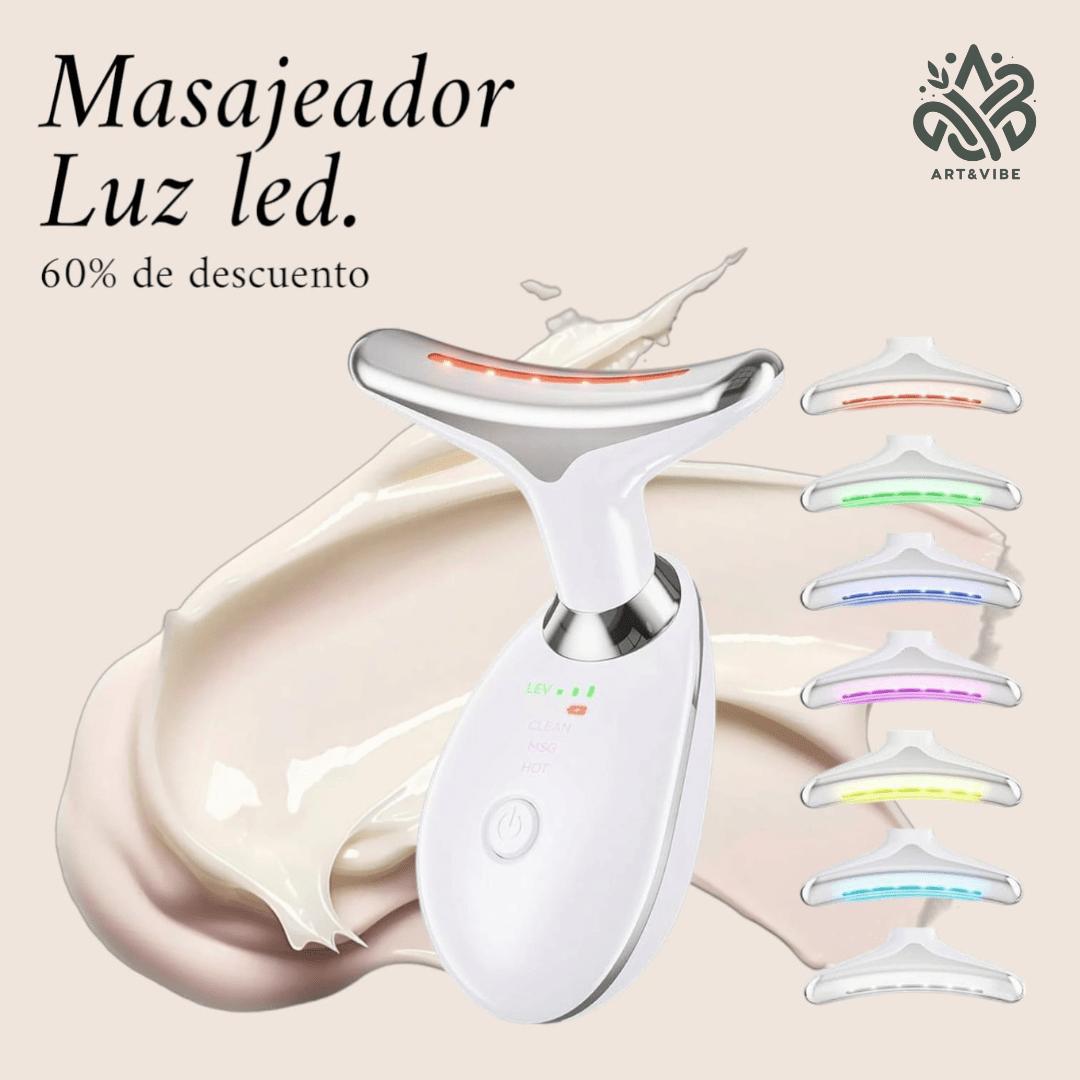 ELIMINA ARRUGAS EN 3 SEMANAS, CON EL MASAJEADOR LED 7 EN 1 - ART&VIBE